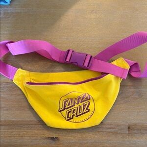 Santa Cruz Skateboards Kids' Yellow & Pink Fanny Pack